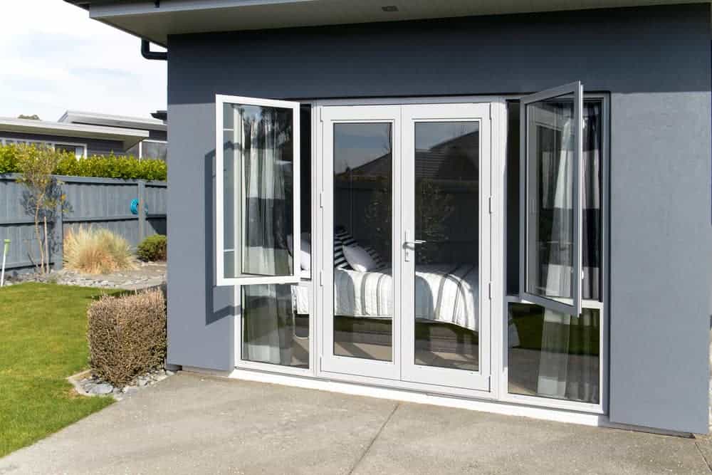 aluminium french doors installed in a sydney home