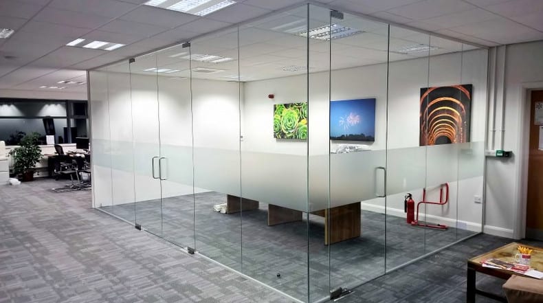sydney office glass partitioning system